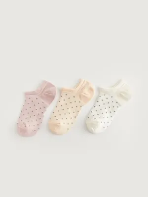 Polka Dot Women's Booties Socks Pack of 3