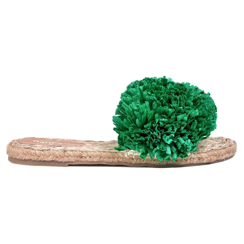 Rhim Jhim Sandals Kelly Green-Open Toes Flats