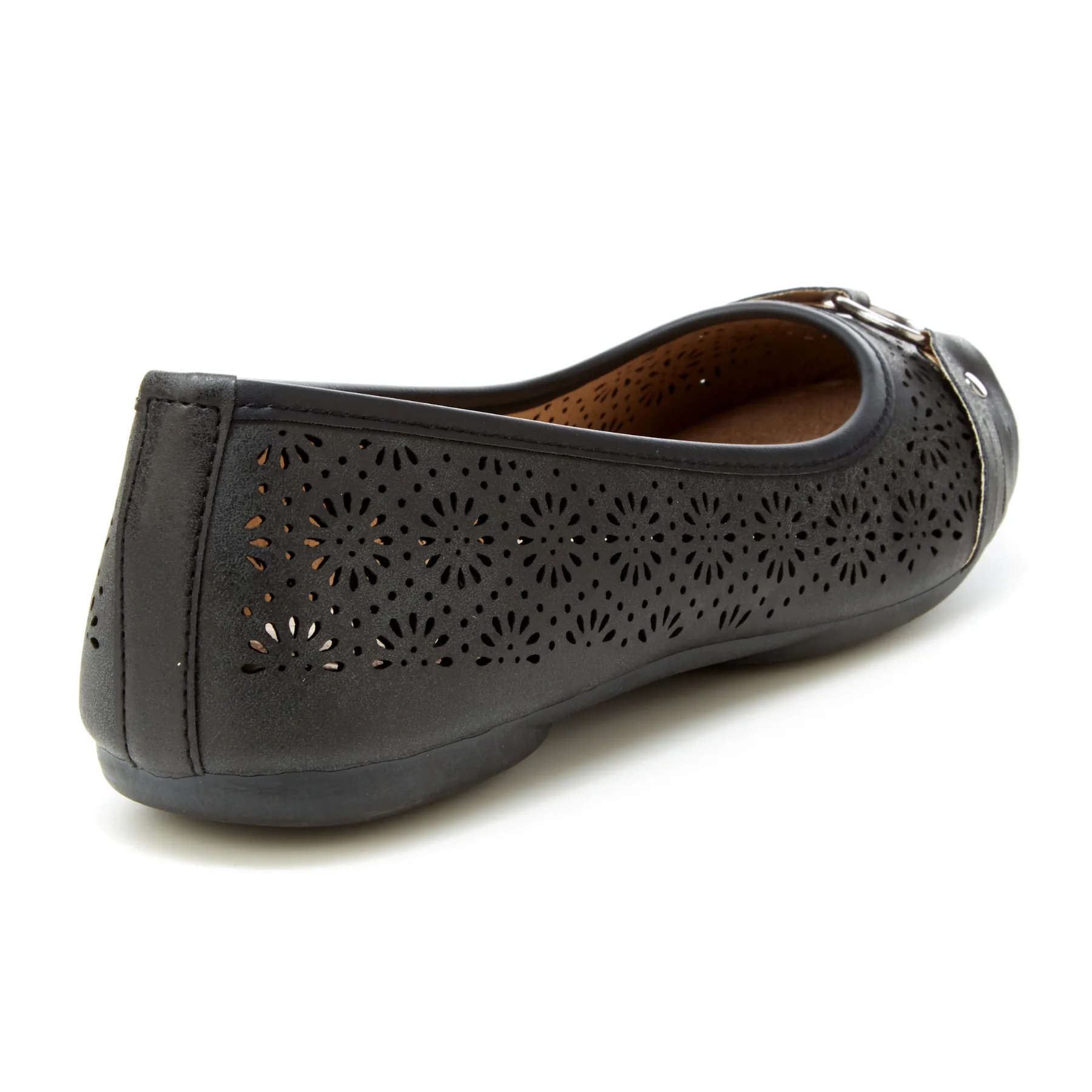 Round Toe Cut Out O-Ring Band Flats (Giovana)