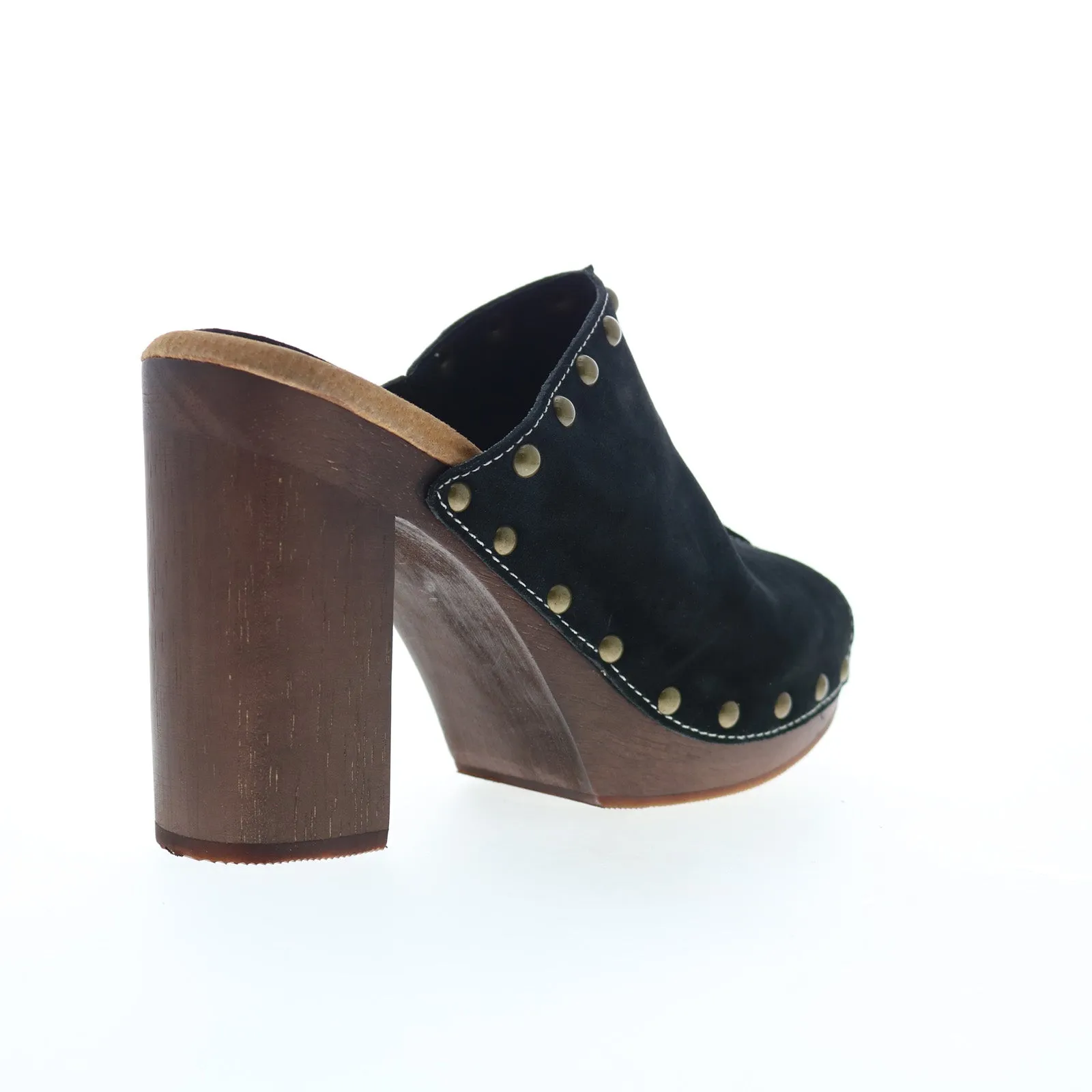 Sbicca Crowley PS113 Womens Black Suede Slip On Mule Sandals Shoes