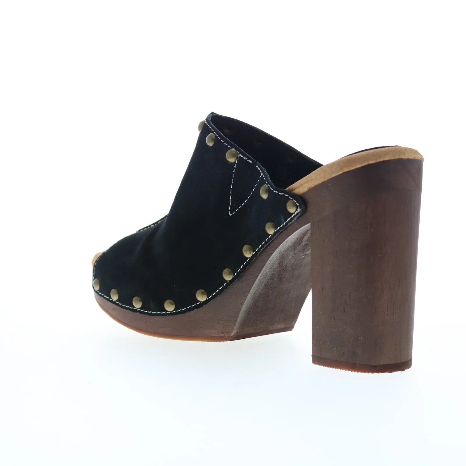Sbicca Crowley PS113 Womens Black Suede Slip On Mule Sandals Shoes