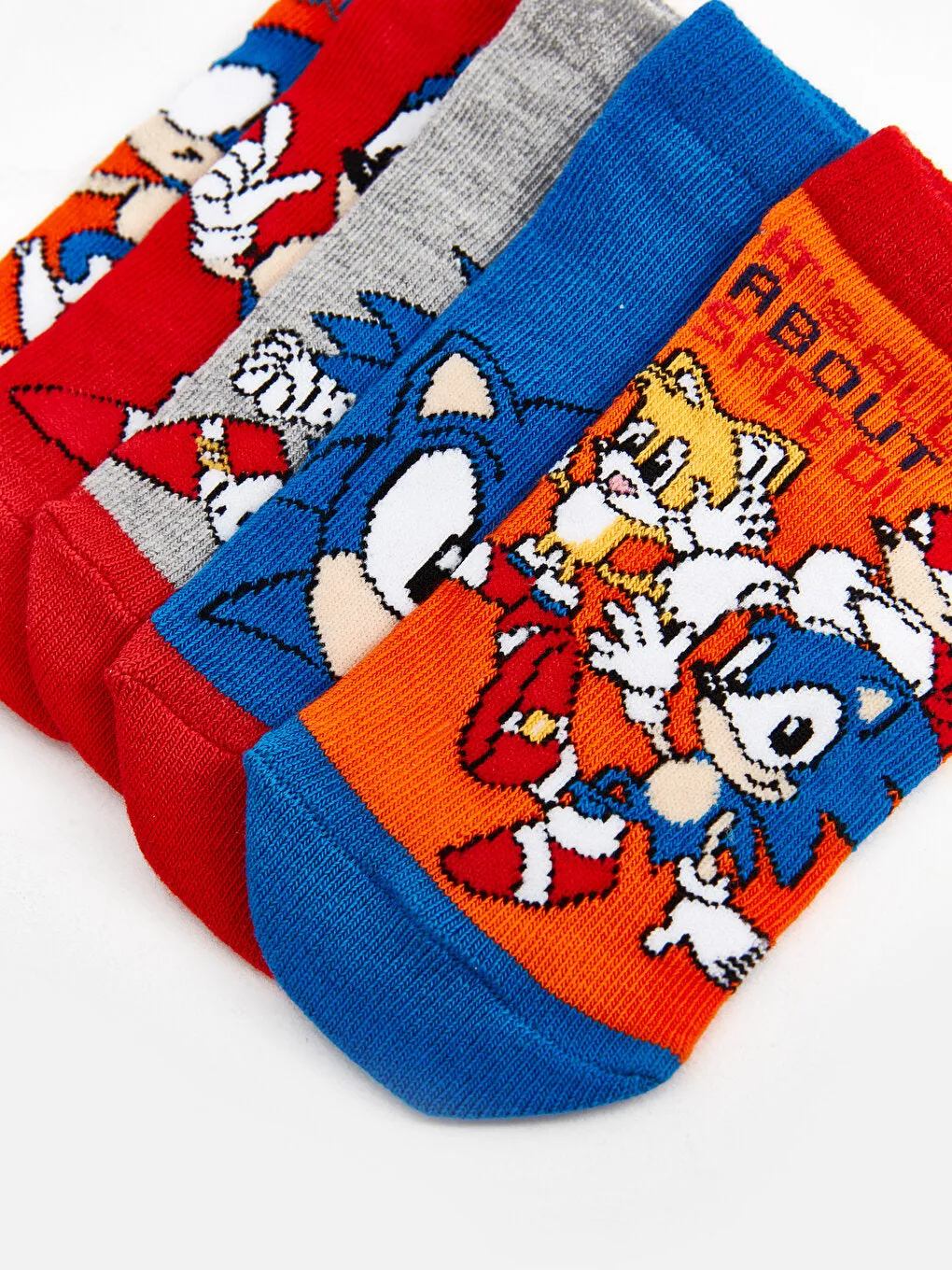 Sonic Patterned Boy Booties Socks 5-pack