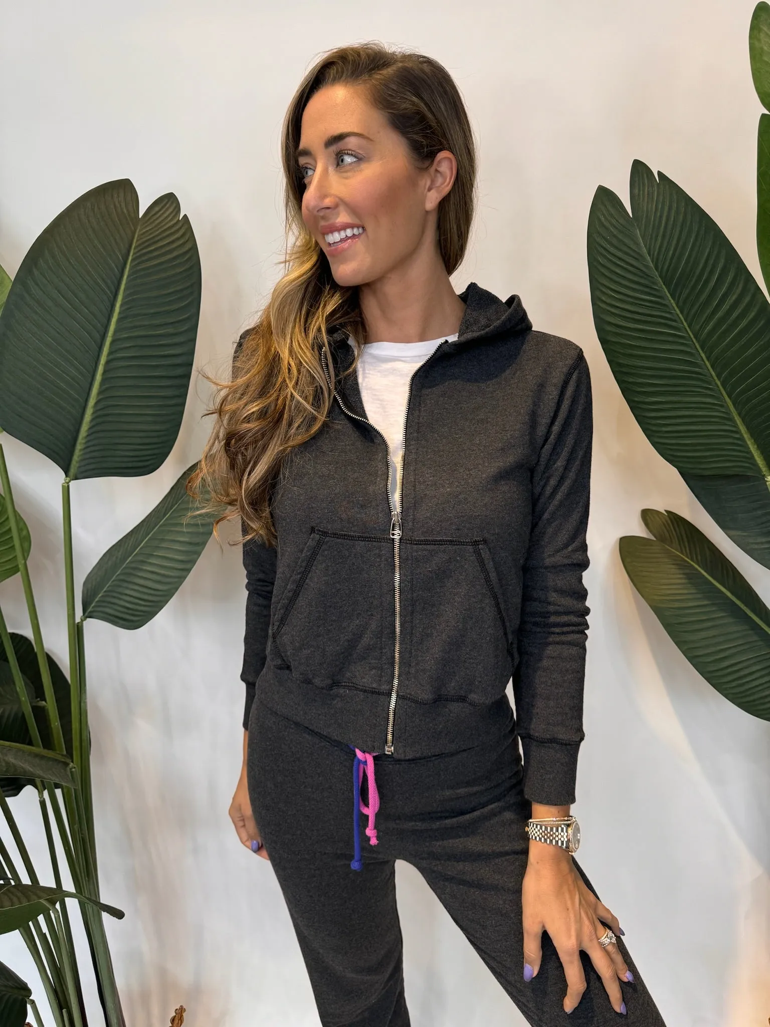 Sundry Zip Pocket Hoodie Black