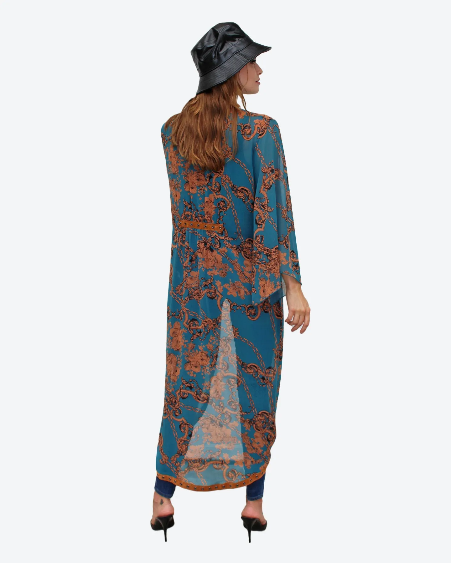 Teal Baroque Kimono