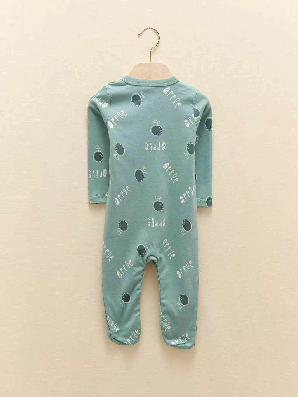 V-neck Long Sleeve Printed Organic Cotton Baby Girl Jumpsuit 2-pack
