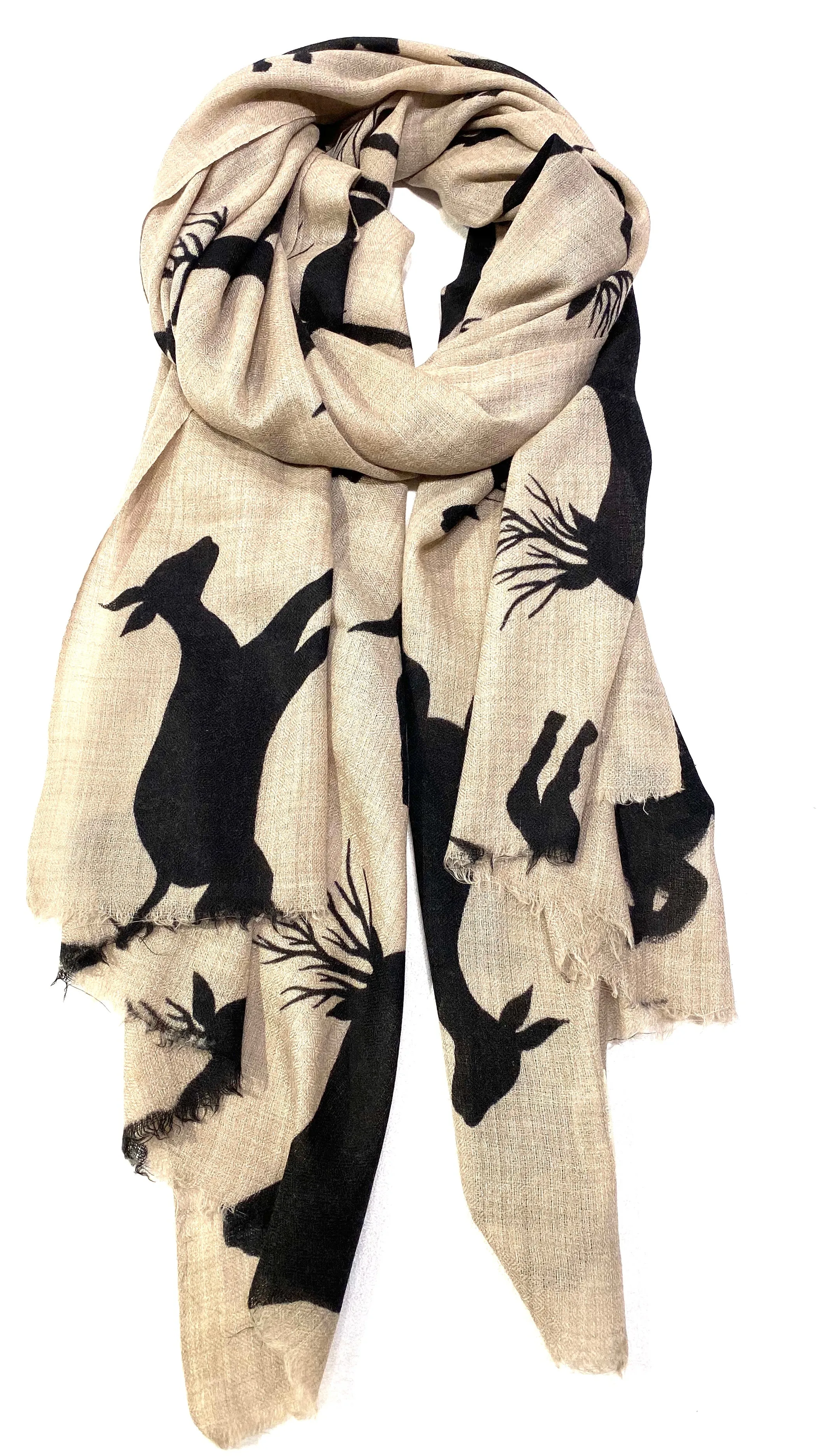 WOVEN CASHMERE PRINTED SCARF