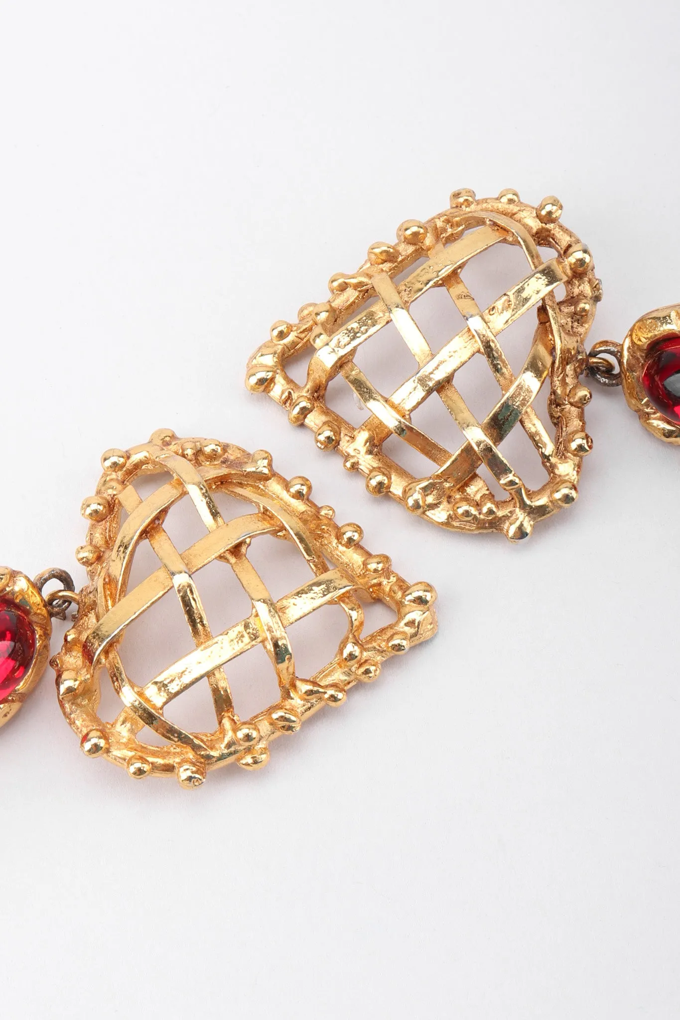 Woven Heart Crown Earrings