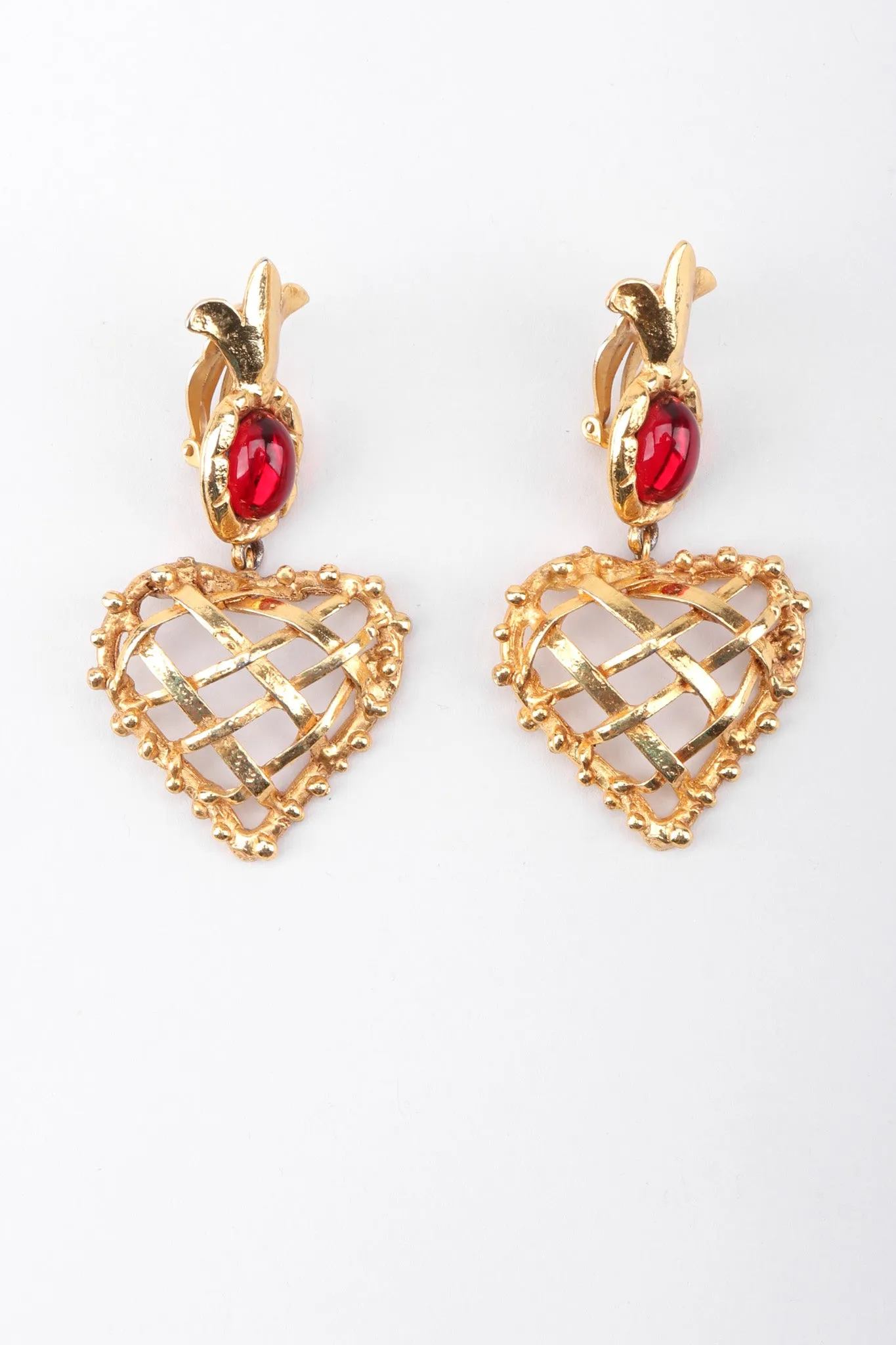Woven Heart Crown Earrings