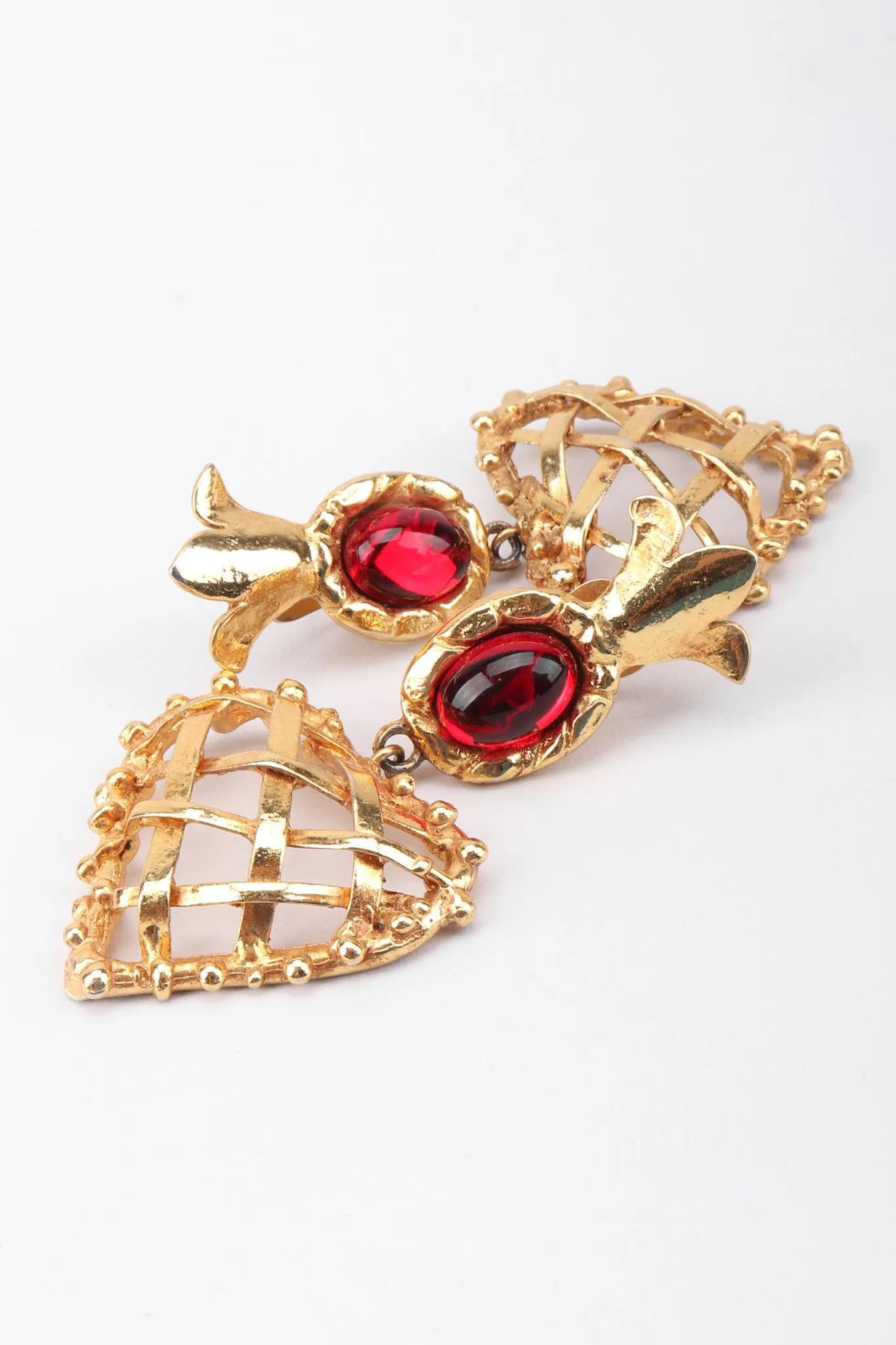 Woven Heart Crown Earrings