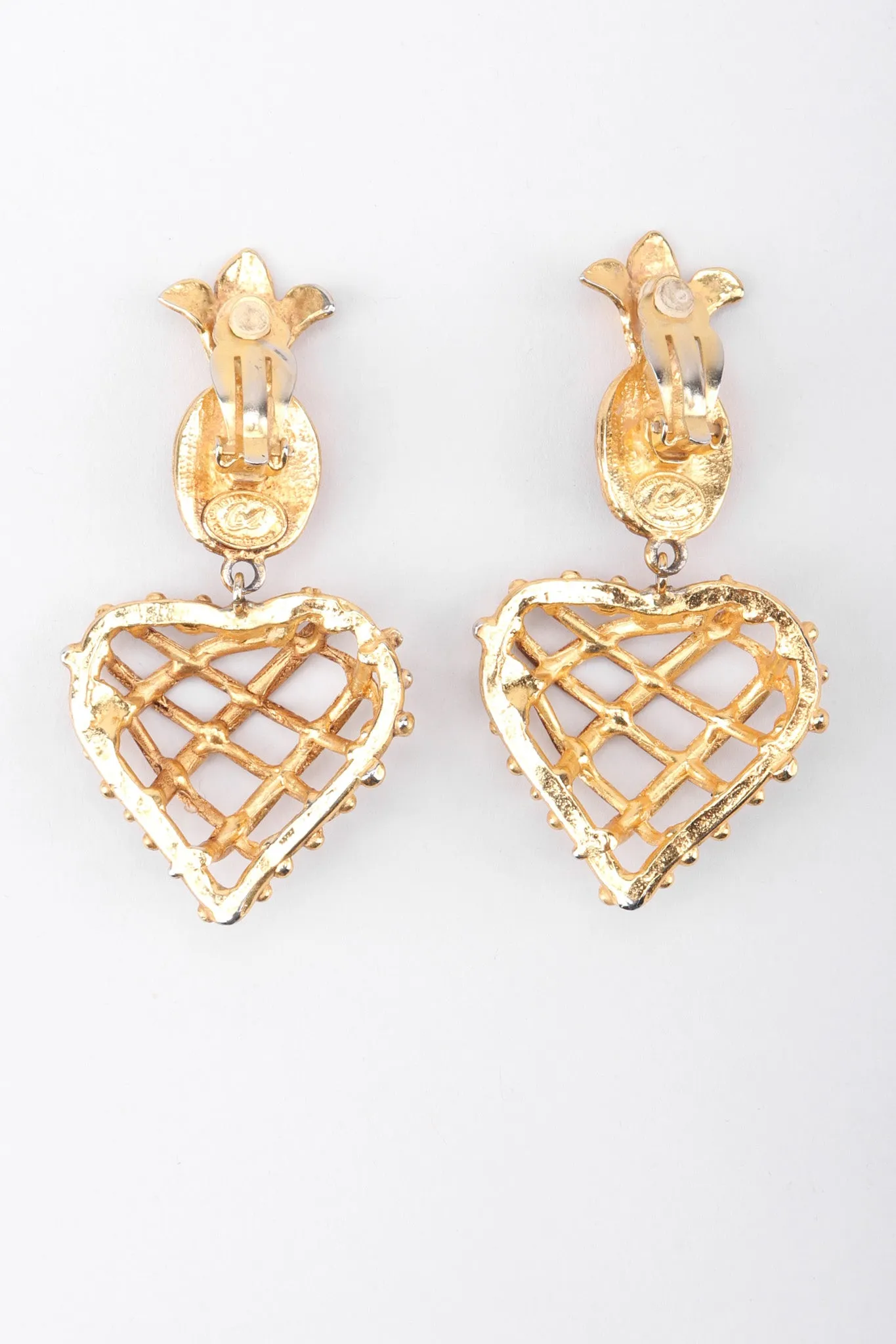 Woven Heart Crown Earrings