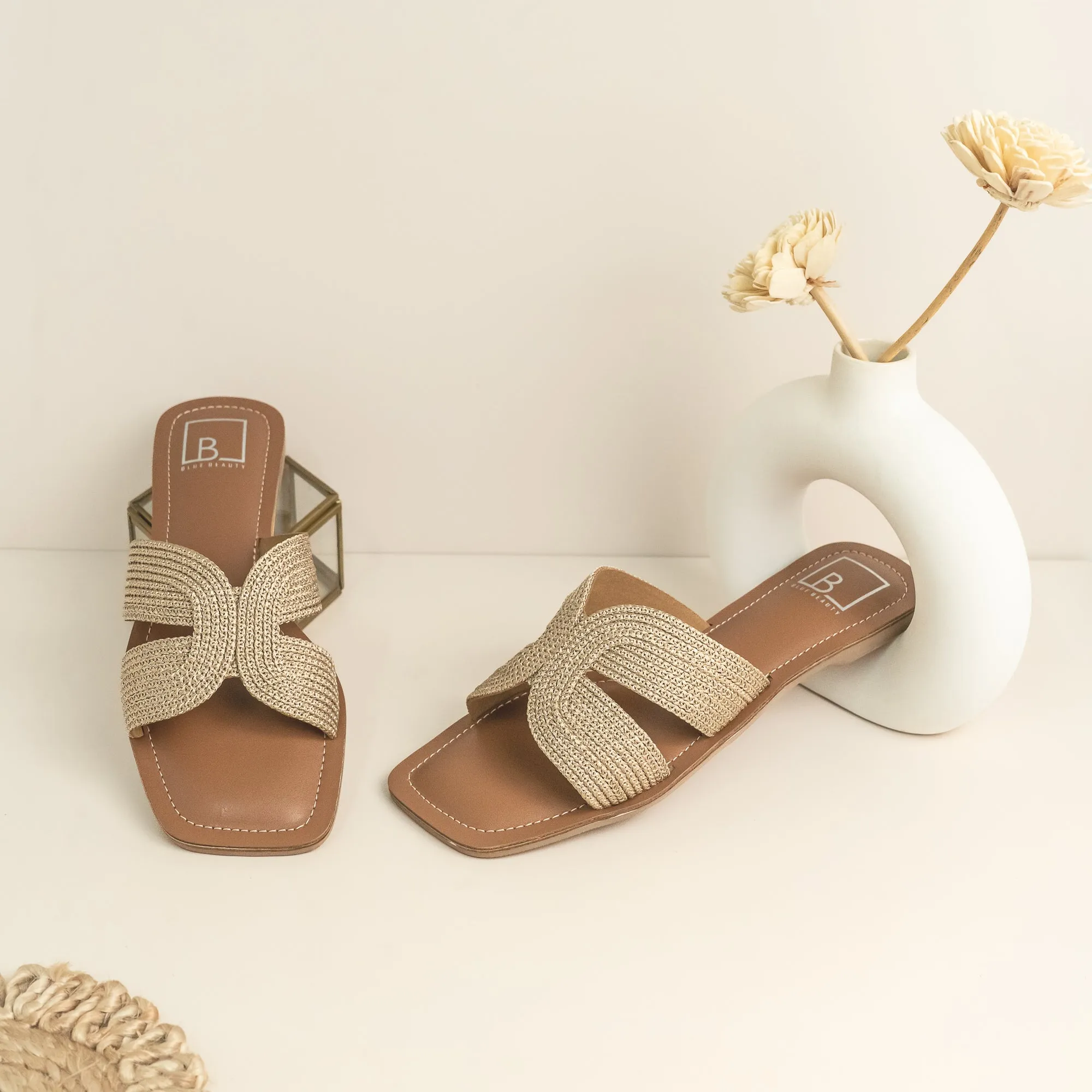 Woven Strap Slip-On Flat